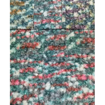 Knitted 100% polyester boucle fleece printing fabric